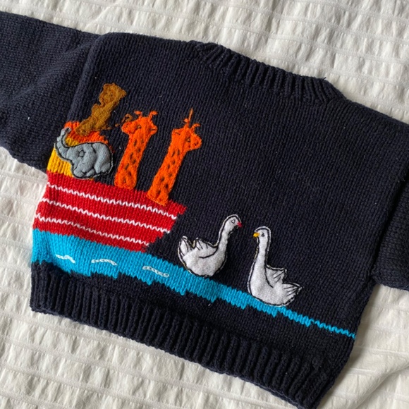 Noah’s ark baby vintage cardigan - Picture 2 of 3